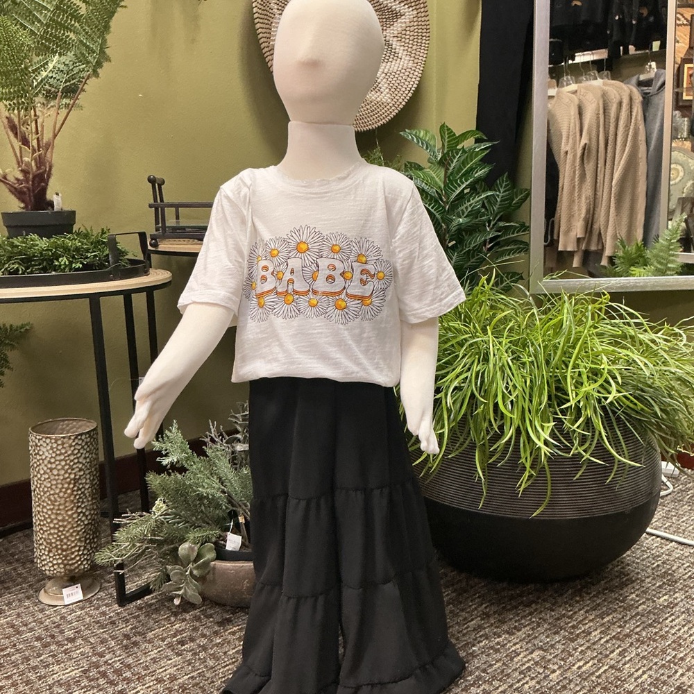 Chic Black Kids Tiered Skirt